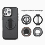 Aluminum/zinc alloy multi-function magnetic ring phone stand