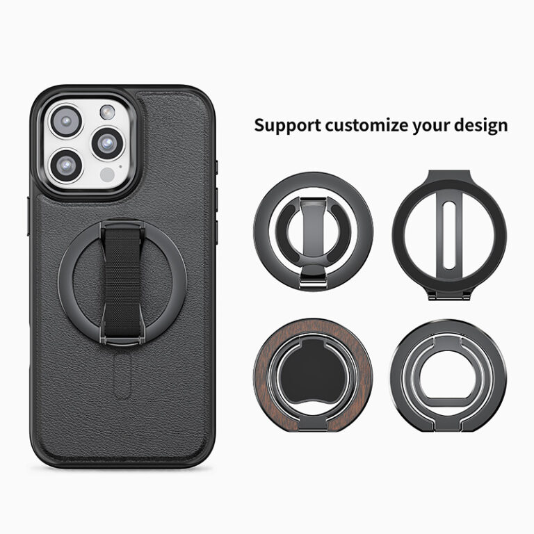 Aluminum/zinc alloy multi-function magnetic ring phone stand