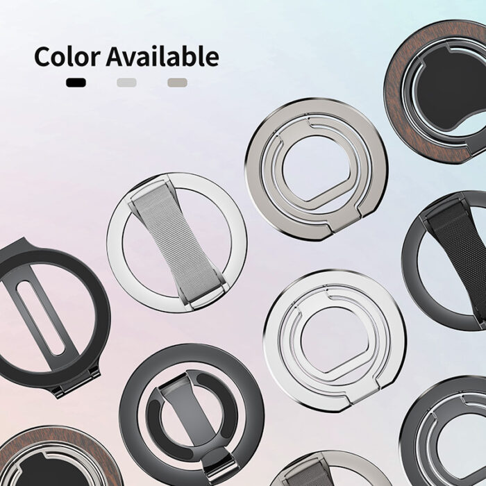 Aluminum/zinc alloy multi-function magnetic ring phone stand