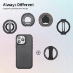 Aluminum/zinc alloy multi-function magnetic ring phone stand