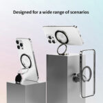 Aluminum/zinc alloy multi-function magnetic ring phone stand