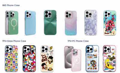 A variety of designed phone cases