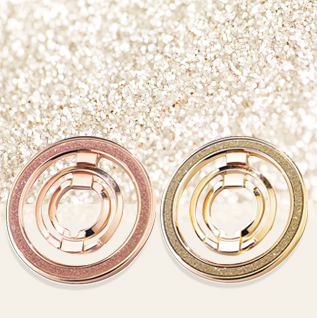Sparkle powder finger ring magnetic attachment bracket