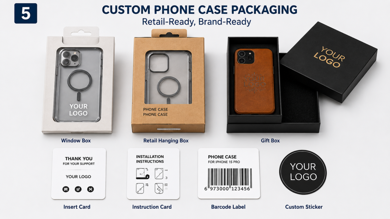 custom phone case packaging for brands
