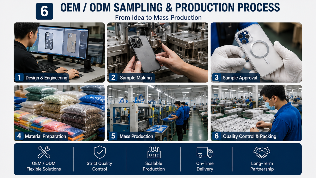 custom phone case manufacturer OEM ODM process