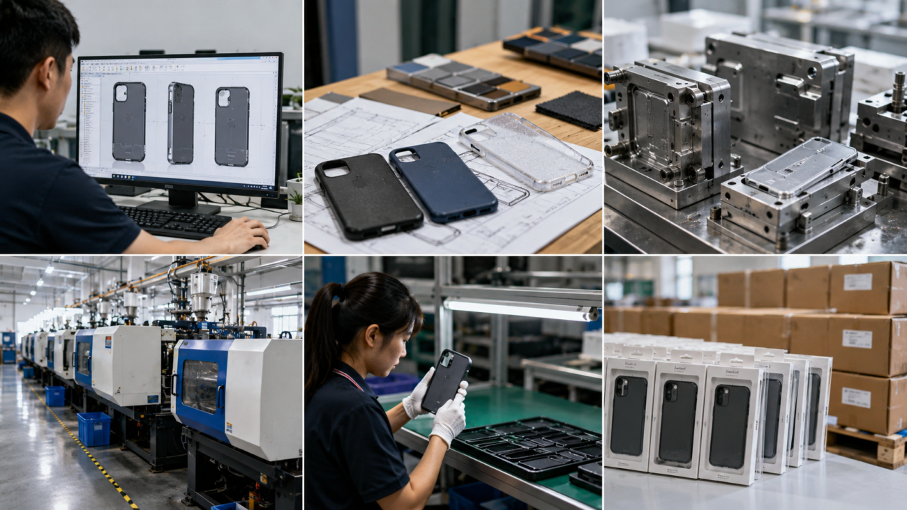 OEM phone case manufacturing workflow